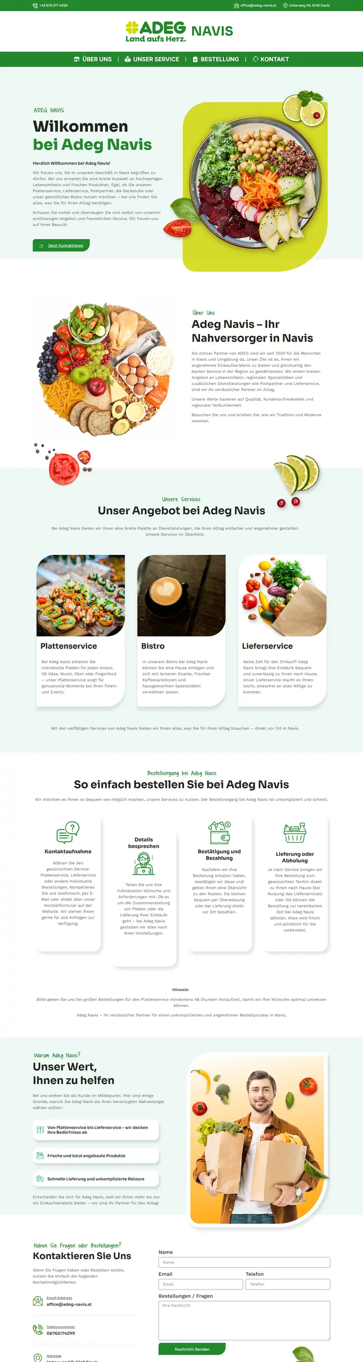 Startseite von ADEG Navis
