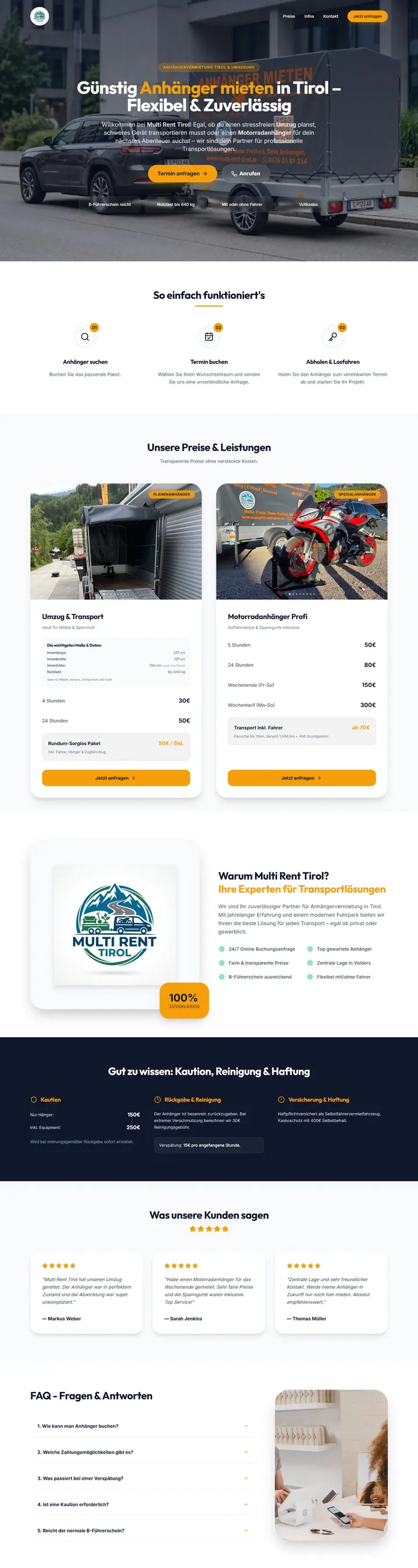 Startseite von Multi Rent Tirol